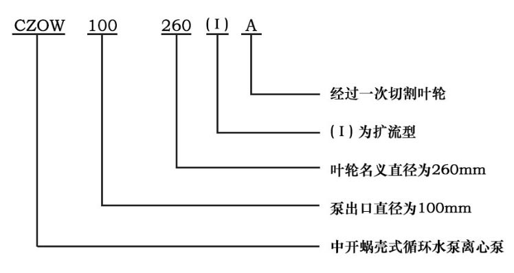 雙吸泵型號(hào)意義圖