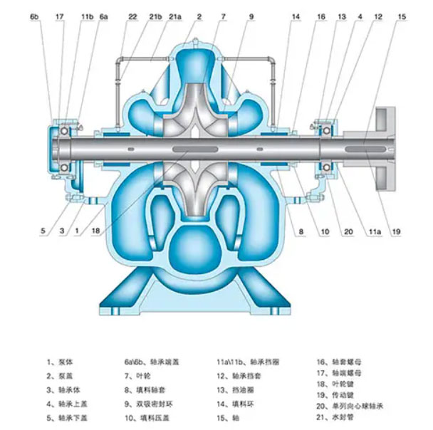 雙吸離心泵結(jié)構(gòu)圖