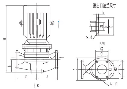 節(jié)能水泵安裝尺寸圖片