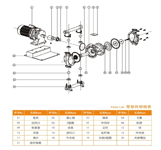 電動隔膜泵結(jié)構(gòu)圖